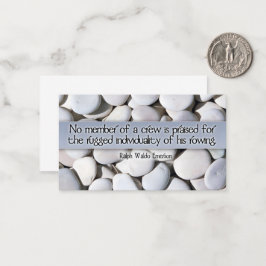 Tarjeta Pequeña Ralph Waldo Emerson cita Inspiradora "Crew"