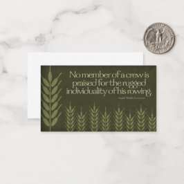 Tarjeta Pequeña Ralph Waldo Emerson cita Inspiradora "Crew"