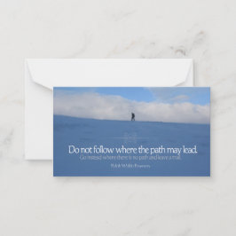 Tarjeta Pequeña Ralph Waldo Emerson cita Inspiradora "Trail"