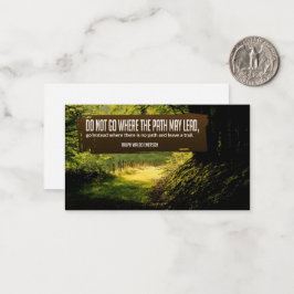 Tarjeta Pequeña Ralph Waldo Emerson cita Inspiradora "Trail"