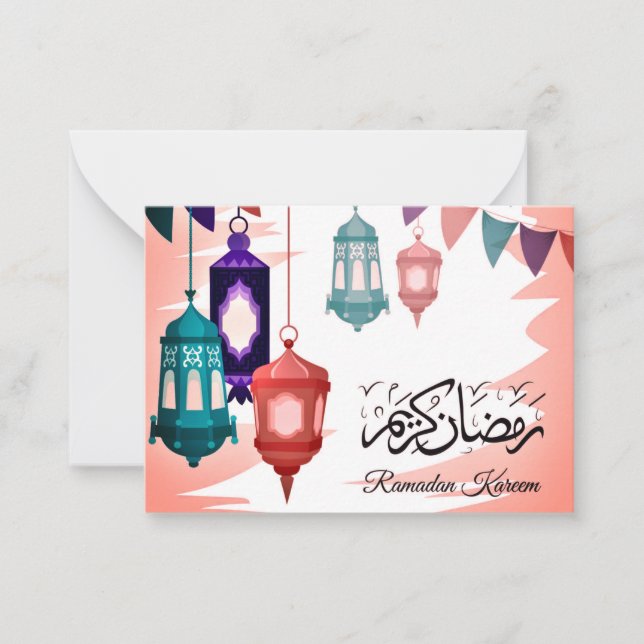 Tarjeta Pequeña Ramadan Kareem (Anverso)