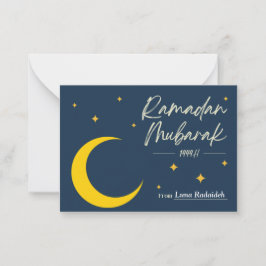 Tarjeta Pequeña Ramadan Mubarak| Ramadan Kareem