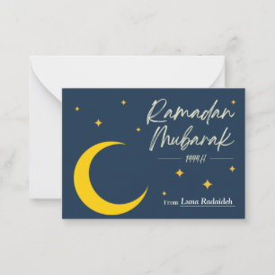 Tarjeta Pequeña Ramadan Mubarak  Ramadan Kareem