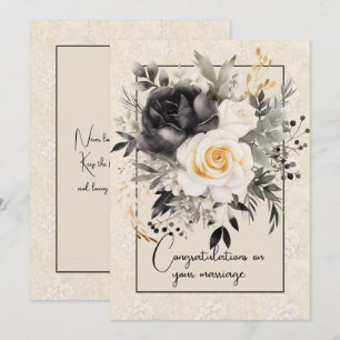 Tarjeta Pequeña Ramo floral de felicitación por tu boda