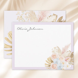 Tarjeta Pequeña Ramo Floral Tropical Bonito Monogramado