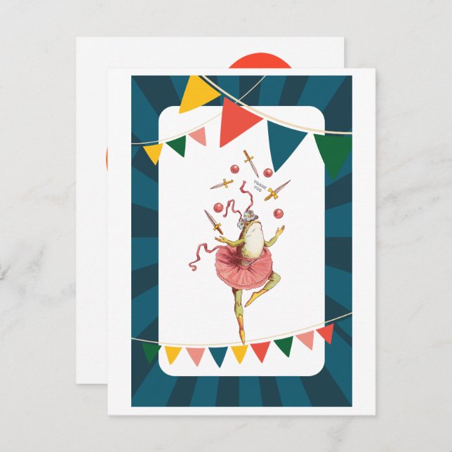 Tarjeta Pequeña Rana malvada (Anverso / Reverso)