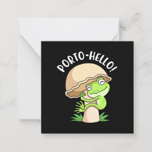Tarjeta Pequeña Rana y hongo