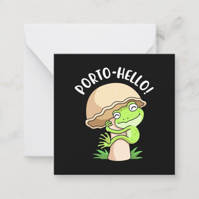 Tarjeta Pequeña Rana y hongo (Anverso)