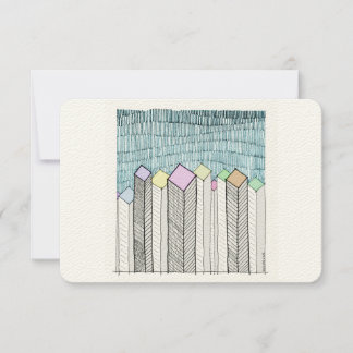 Tarjeta Pequeña Rascacielos esquemáticos