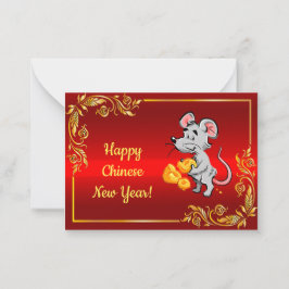 Tarjeta Pequeña Ratón Y Queso