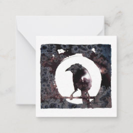 Tarjeta Pequeña Raven Moon Postcard Style Notecard