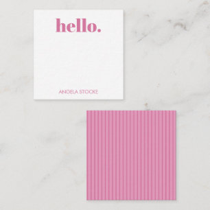 Tarjeta Pequeña Raya Rosa Personalizada