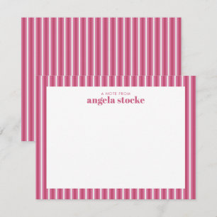 Tarjeta Pequeña Raya Rosa Personalizada