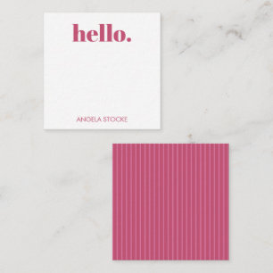 Tarjeta Pequeña Raya Rosa Personalizada