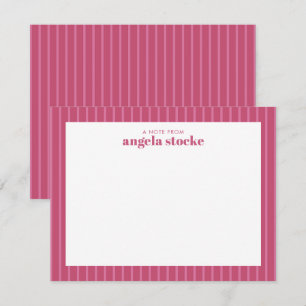 Tarjeta Pequeña Raya rosa personalizada