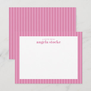 Tarjeta Pequeña Raya Rosa Personalizada