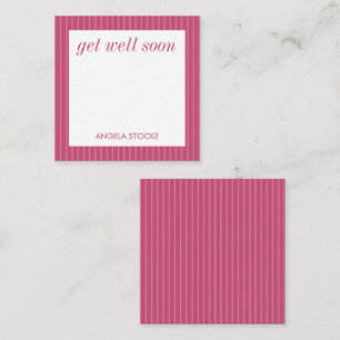 Tarjeta Pequeña Raya Rosa Personalizada