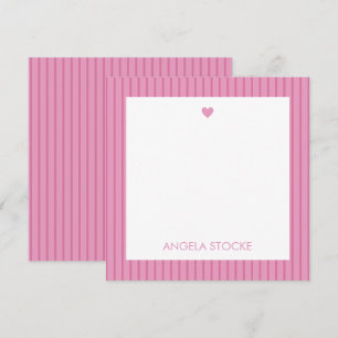Tarjeta Pequeña Raya rosa personalizada