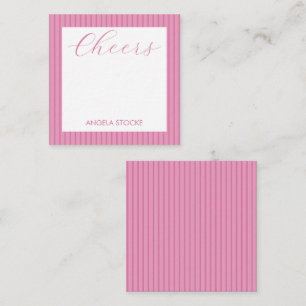 Tarjeta Pequeña Raya Rosa Personalizada