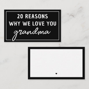 Tarjeta Pequeña Razones por las que te amamos abuela linda