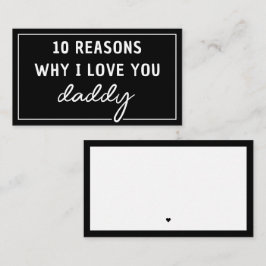 Tarjeta Pequeña Razones por las que te amo Papá Día del Padre Lind