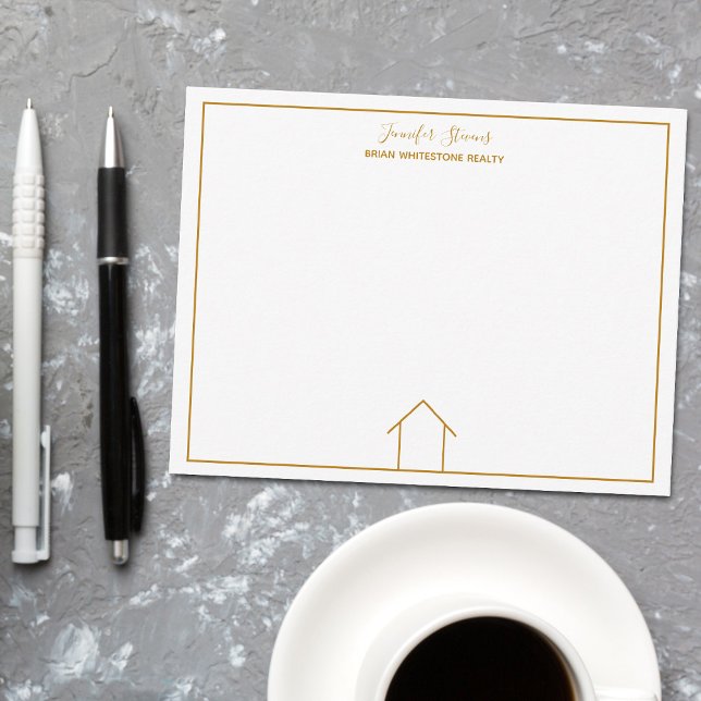 Tarjeta Pequeña Real Estate House Personalizado de Moda simple Rea (Subido por el creador)