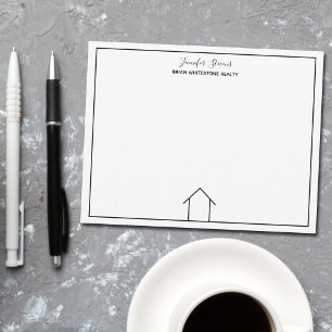 Tarjeta Pequeña Real Estate House Personalizado de Moda simple Rea