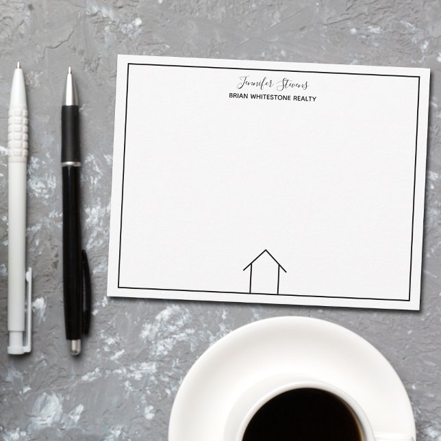 Tarjeta Pequeña Real Estate House Personalizado de Moda simple Rea (Subido por el creador)