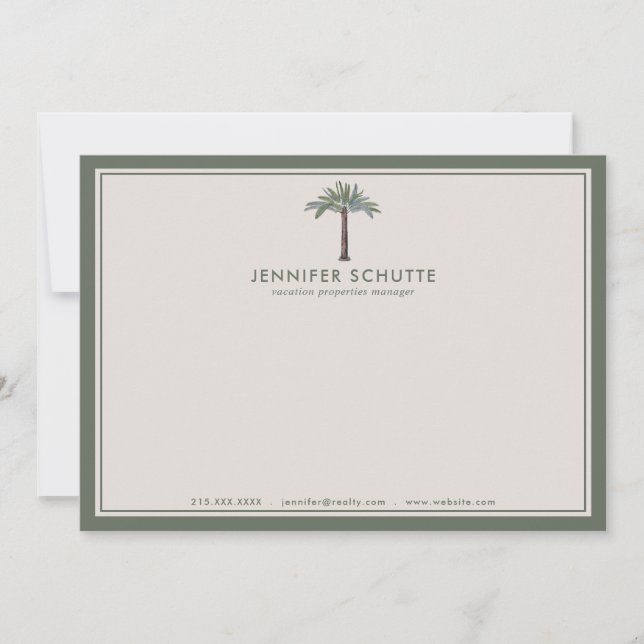 Tarjeta Pequeña Realtor de Alquiler de Vacaciones Personalizado de (Anverso)