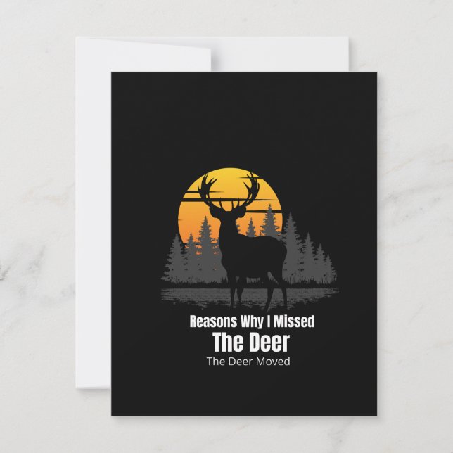 Tarjeta Pequeña Reasons Why I Missed The Deer (Anverso)