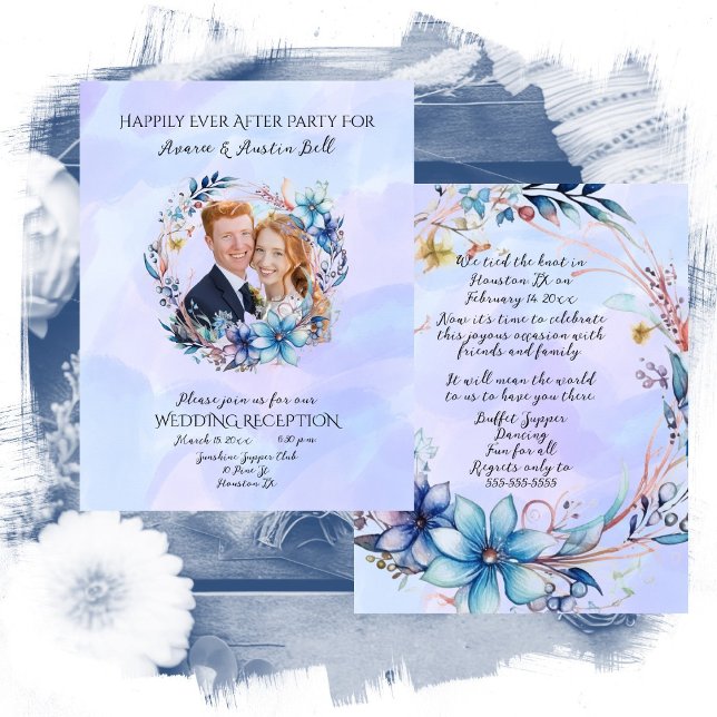 Tarjeta Pequeña Recepción de bodas después de celebración de Fiest (Subido por el creador)