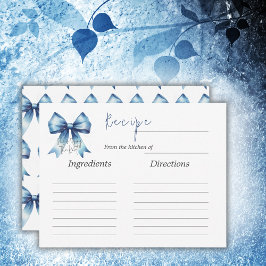 Tarjeta Pequeña Receta de juego de ducha de novias con remolinos a