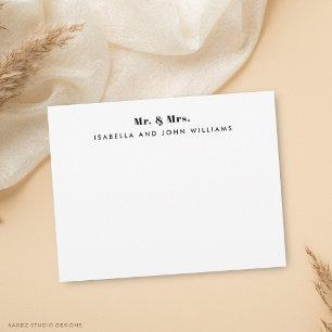 Tarjeta Pequeña Recién casados Pareja minimalista moderna
