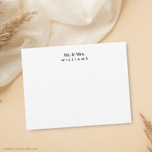 Tarjeta Pequeña Recién casados Pareja Moderna Sencilla