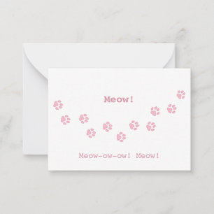 Tarjeta Pequeña Recorrido rosado del Personalizable de diversión d