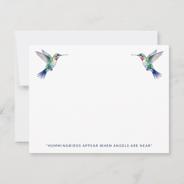 Tarjeta Pequeña Recuento conmemorativo de la cita de Hummingbird (Anverso)