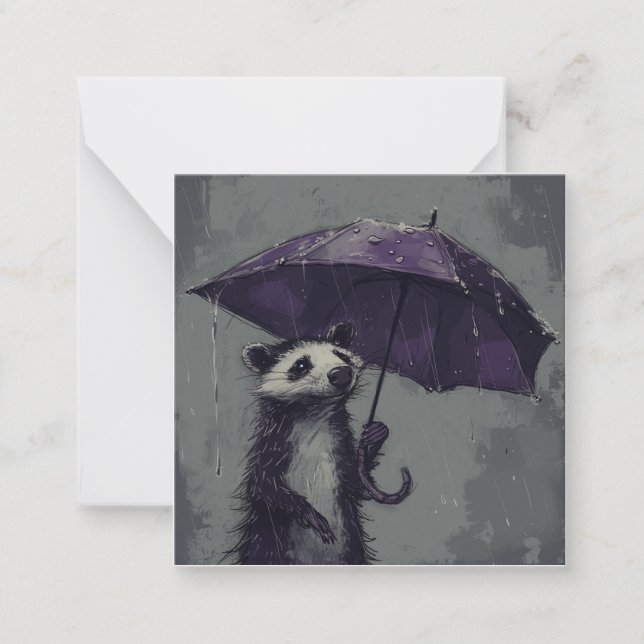 Tarjeta Pequeña Recuerdos en la niebla: Captura de Quirky Opossum (Anverso)