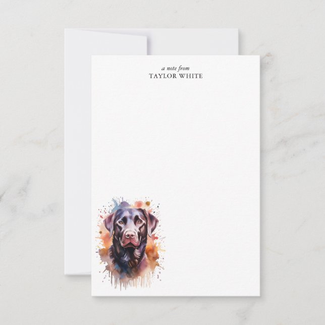 Tarjeta Pequeña Recuperador de chocolate dulce gracias (Anverso)