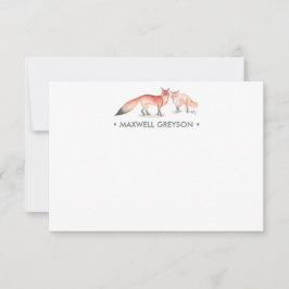 Tarjeta Pequeña Red Fox Personalized Stationery Small
