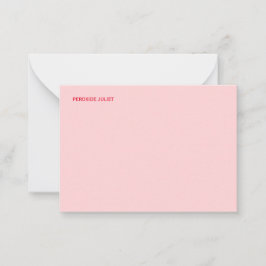 Tarjeta Pequeña Red Full Name Rubor Pink