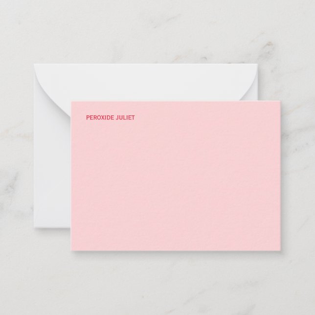 Tarjeta Pequeña Red Full Name Rubor Pink (Anverso)