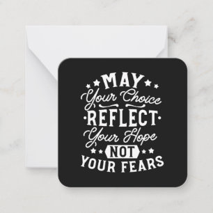 Tarjeta Pequeña Refleja Esperanza No Miedo – Frase Motivacional de