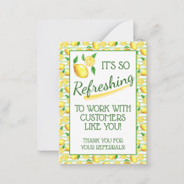 Tarjeta Pequeña Refrescar el pop de limón de verano
