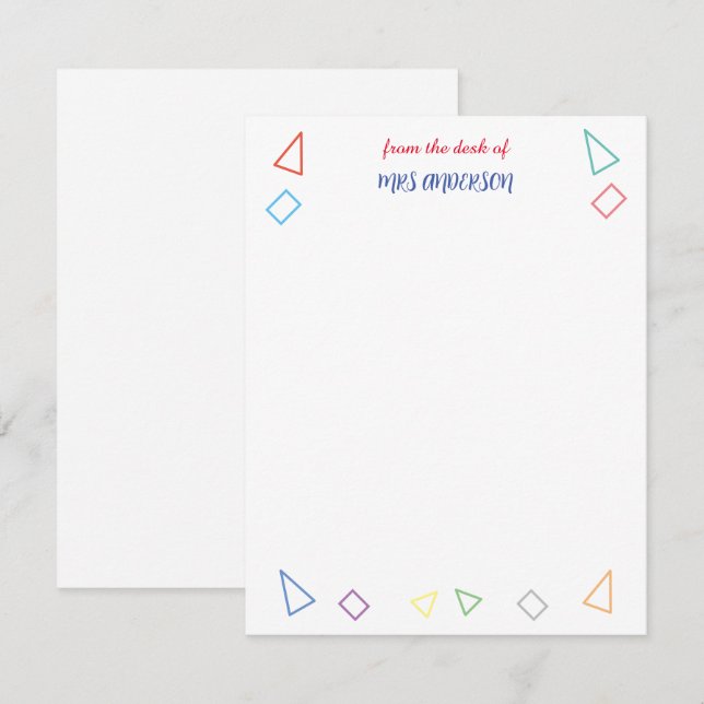 Tarjeta Pequeña Regalo de agradecimiento del profesor (Anverso / Reverso)