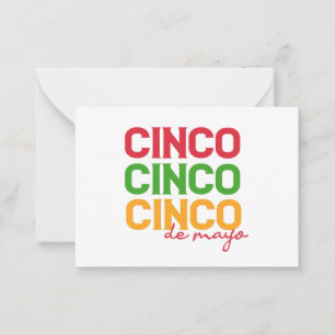 Tarjeta Pequeña Regalo de Celebración de la Fiesta Mexicana del Ci