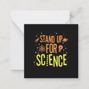 Tarjeta Pequeña Regalo de científico   Defiende la ciencia