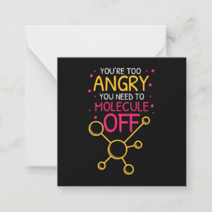 Tarjeta Pequeña Regalo de Científico   Química Estás Demasiado Eno