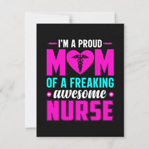 Tarjeta Pequeña Regalo de enfermera Soy una orgullosa mamá de enfe