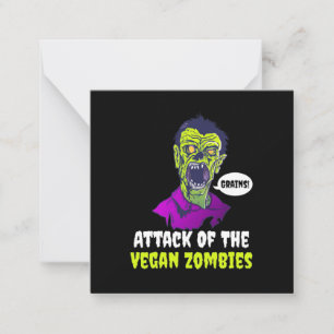 Tarjeta Pequeña Regalo de Halloween Ataque del Vegano