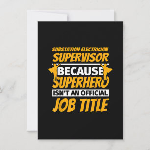 Tarjeta Pequeña Regalo de humor divertido supervisor electricista